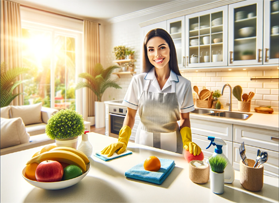 AI Art of Person Cleaning a House